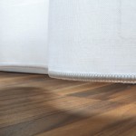 Tagesvorhang VALENCIA leinenoptik weiss Vorhangabschluss • rideaux123.ch