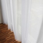 Tagesvorhang VALENCIA leinenoptik weiss Wellen • rideaux123.ch