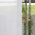 Flächenvorhang STUTTGART weiss Detail • rideaux123.ch