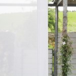 Flächenvorhang GENEVA weiss transparent Detail • rideaux123.ch