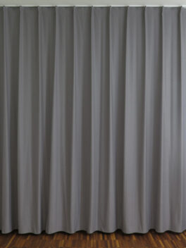 Fensterfront: Nachtvorhang SINGAPUR grau für Schlafzimmer / Wohnzimmer