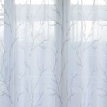 Modernes Muster: Tagesvorhang OSLO Äste, Zweige, Baum in-weiss/weiss und weiss/beige • rideaux123.ch