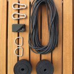 Aufhängesystem für Outdoor-Vorhang in schwarz (Balkon-Pfosten) • rideaux123.ch