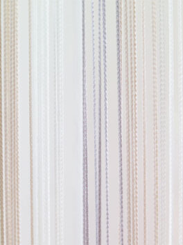Fadenvorhang LAZISE in weiss-beige-silber.