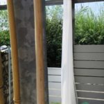 Ideen und Tipps zur Gartengestaltung: Aussenvorhang SONNEN-TAG in weiss. • rideaux123.ch