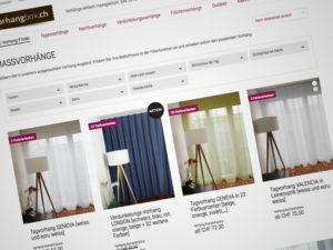 Screenshot Onlineshop rideaux123.ch - Vorhang-Finder • rideaux123.ch