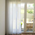 Vorhänge grau mit Leinen-Optik. • rideaux123.ch