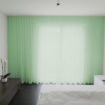 Voilage MADRID CS IV rideau fermé vert pâle [144] • rideaux123.ch