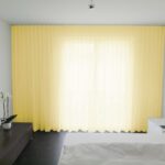 Voilage MADRID CS IV rideau fermé jaune [123] • rideaux123.ch