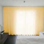 Voilage MADRID CS IV rideau fermé jaune orange [143] • rideaux123.ch