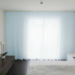 Voilage MADRID CS IV rideau fermé bleu clair [101] • rideaux123.ch