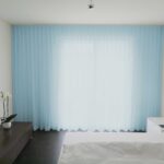 Voilage MADRID CS IV rideau fermé bleu ciel [121] • rideaux123.ch