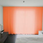 Voilage MADRID CS IV rideau fermé orange rouge [173] • rideaux123.ch