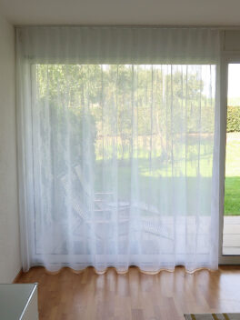 Leinen-Vorhang LINDAU in weiss.