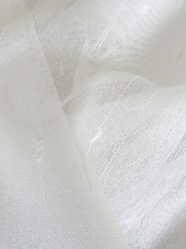 Stoffmuster transparenter Tagvorhang ARBON in weiss.