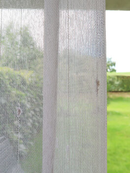 Tagvorhang nach Mass: ARBON, weiss, durchsichtig.