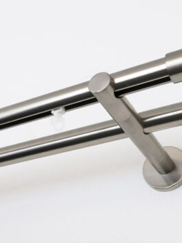 Vorhangschiene zweifach Wand-Montage - Stange / Schiene mit Gleiter