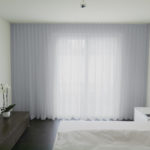 SEVILLA Massvorhang schlichter und eleganter Stoff blau Schlafzimmer • rideaux123.ch