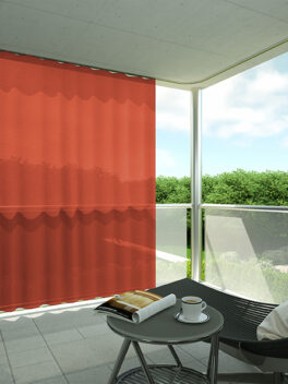 Outdoor-Vorhang MYKONOS Balkon Vorhangschiene orange