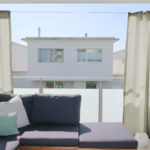 Sichtschutz Outdoor-Vorhang beige Balkon SANTORINI new • rideaux123.ch