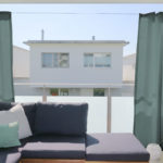 Sichtschutz Outdoor-Vorhang dunkelgrau Balkon SANTORINI new • rideaux123.ch