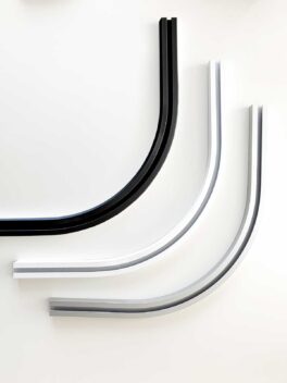 Radius Outdoor-Vorhangschiene Alu-Grau, Weiss und Schwarz. • rideaux123.ch  • rideaux123.ch