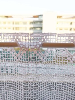 Rideau bistrot SÖRENBERG blanc tringle à rideau