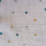 Rideau enfant ALEA II structure Blanc avec turquoise-marron-gris [425] • rideaux123.ch