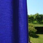 Rideau extérieur KRETA conclusion à droite Bleu [500] • rideaux123.ch