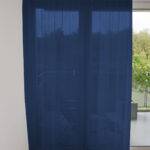 Voilage DENVER rideau ouvert Bleu nuit [511] • rideaux123.ch