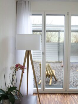 Voilage GENEVA Green Line rideau ouvert Blanc [1]