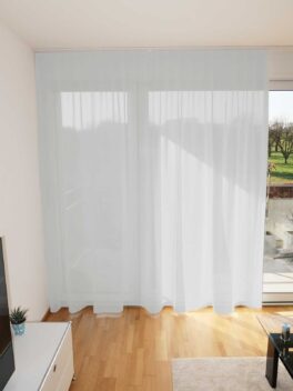 Voilage BUENOS AIRES la boca edition rideau fermé gris blanc clair [004]