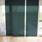 Parois japonaises VEVEY rideau fermé vert bleu foncé [408] • rideaux123.ch