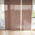 Parois japonaises VEVEY rideau fermé rose brun [314] • rideaux123.ch