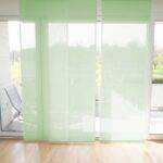 Parois japonaises VEVEY rideau fermé vert pastel [435] • rideaux123.ch