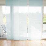 Parois japonaises VEVEY rideau fermé turquoise pastel clair [527] • rideaux123.ch