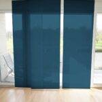 Parois japonaises VEVEY rideau fermé bleu saphir [515] • rideaux123.ch