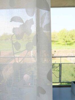 Voilage AMALFI conclusion à droite blanc