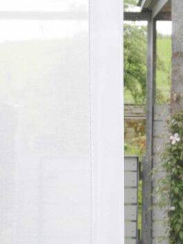 Parois japonaises GENEVA en polyester recyclé conclusion à droite blanc