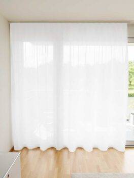 Voilage AMANTEA rideau fermé blanc [0001]