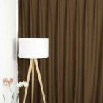 Rideau occultant LONDON MAYFAIR échantillon de tissu marron foncé [184] • rideaux123.ch