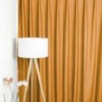 Rideau occultant LONDON MAYFAIR échantillon de tissu orange clair [340] • rideaux123.ch
