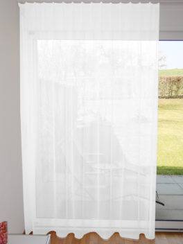 Voilage BIEL rideau fermé Blanc [0001]