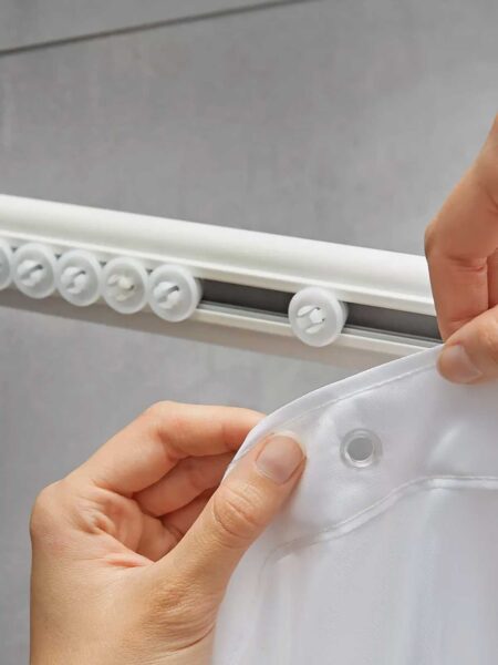 Rail de rideau de douche blanc de Kleine Wolke