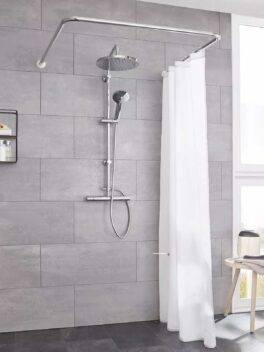 tringle à rideau de douche universelle chrome de Kleine Wolke