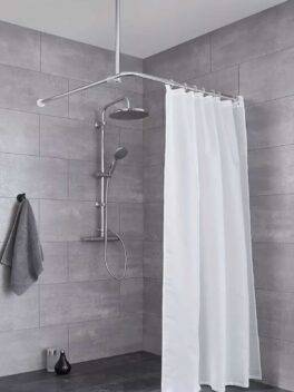 tringle à rideau de douche universelle chrome de Kleine Wolke