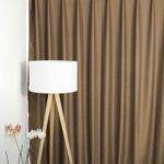 Rideau occultant LONDON BLOOMSBURY beige-brun clair [09] rideau fermé • rideaux123.ch