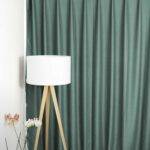 Rideau occultant LONDON BLOOMSBURY gris-turquoise clair [21] rideau fermé • rideaux123.ch