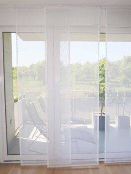 Parois Japonaises ARBON en Blanc [1] Rideau fermé