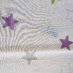 Parois Japonaises Enfants SEDRIK II en Blanc avec étoiles Violet Gris Vert [334] Detail de tissu • rideaux123.ch